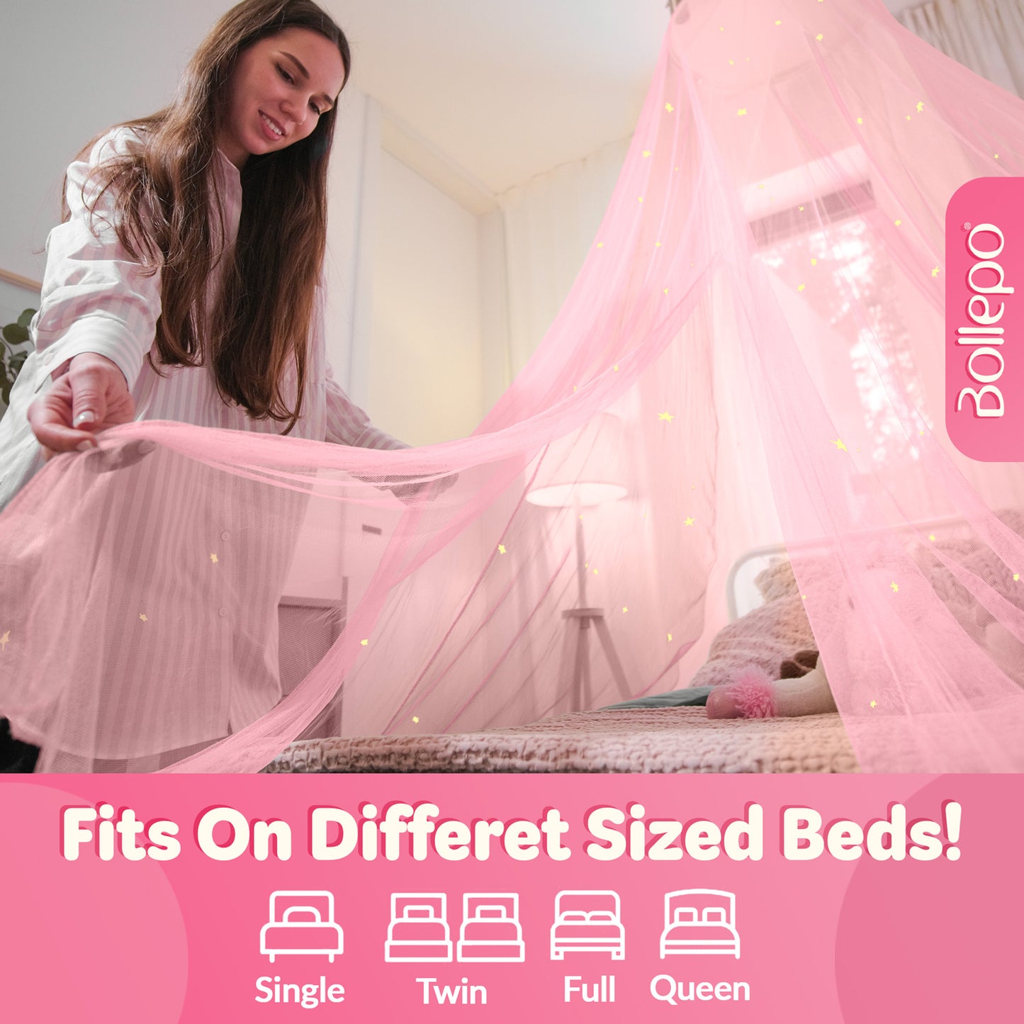 Pink Canopy with Stars