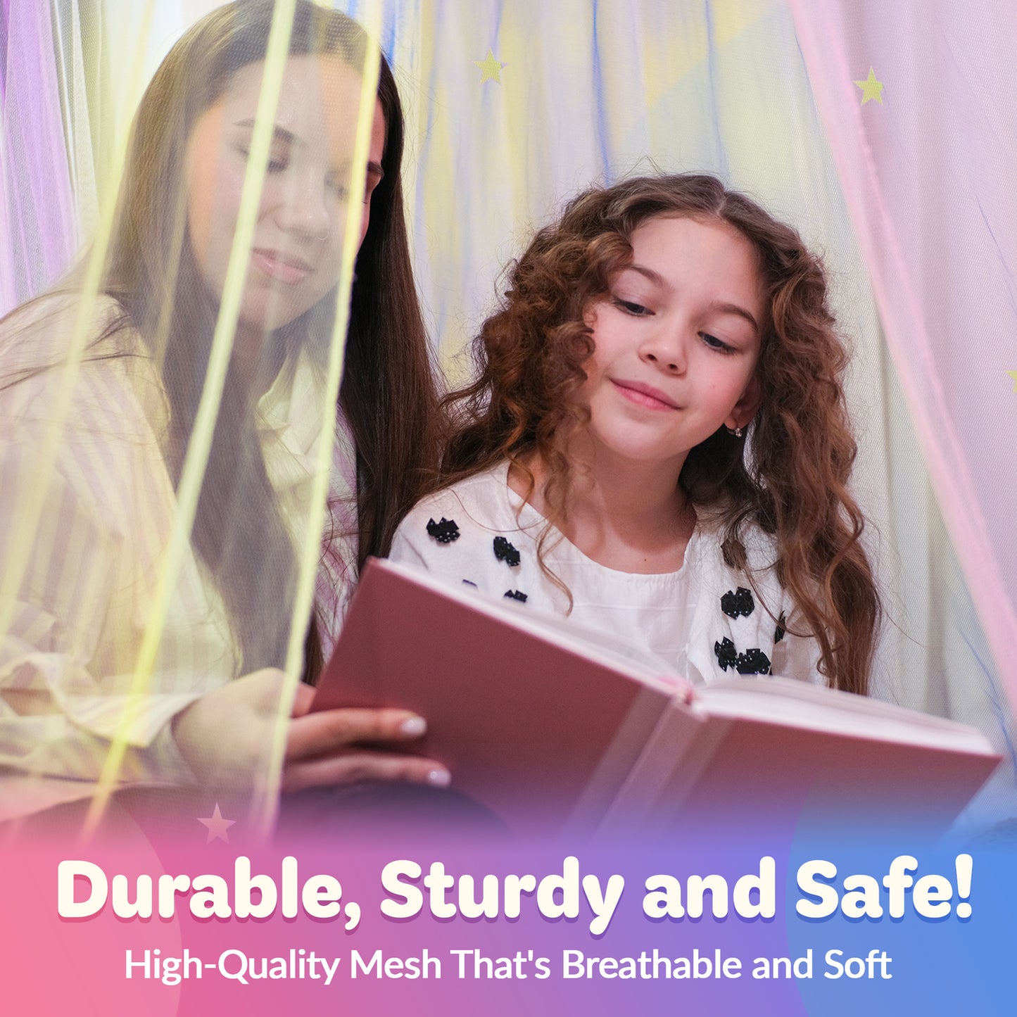 Rainbow Canopy with Stars