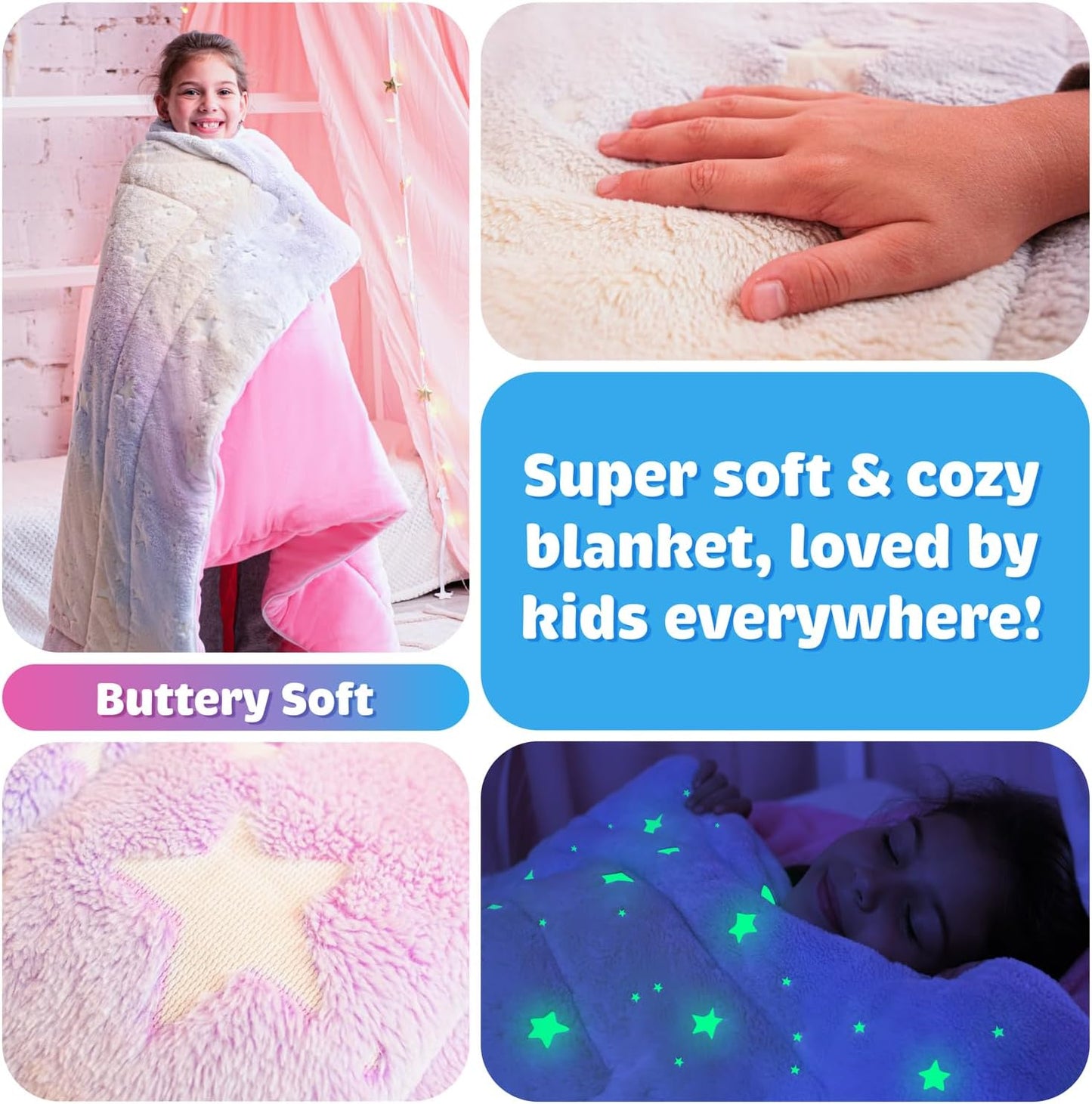 Rainbow Sleeping Bag - Glowing Stars