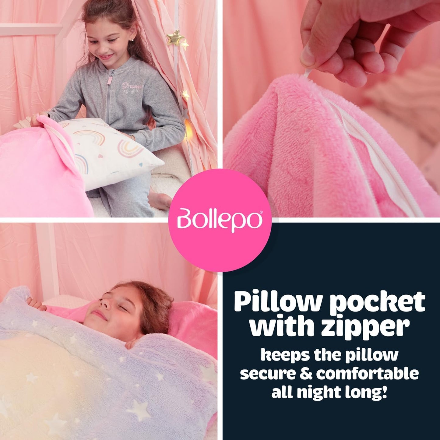 Rainbow Sleeping Bag - Glowing Stars