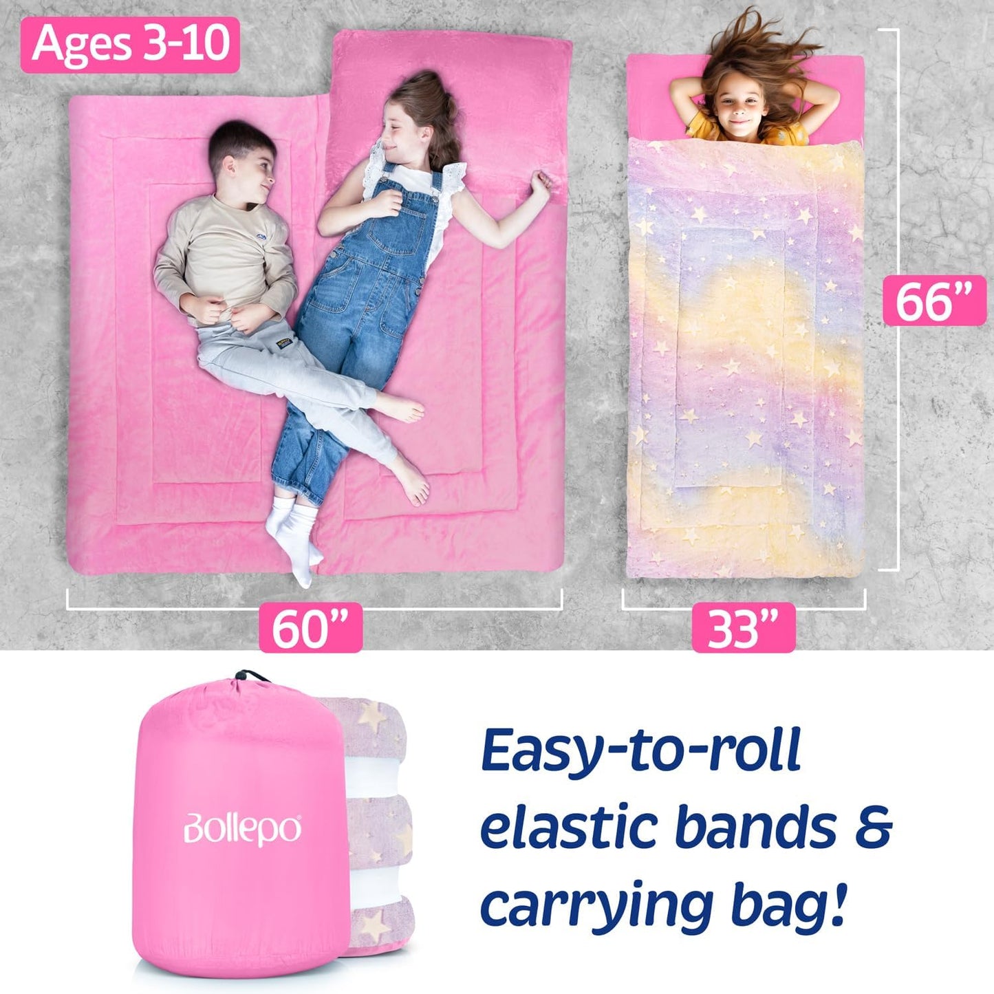 Rainbow Sleeping Bag - Glowing Stars