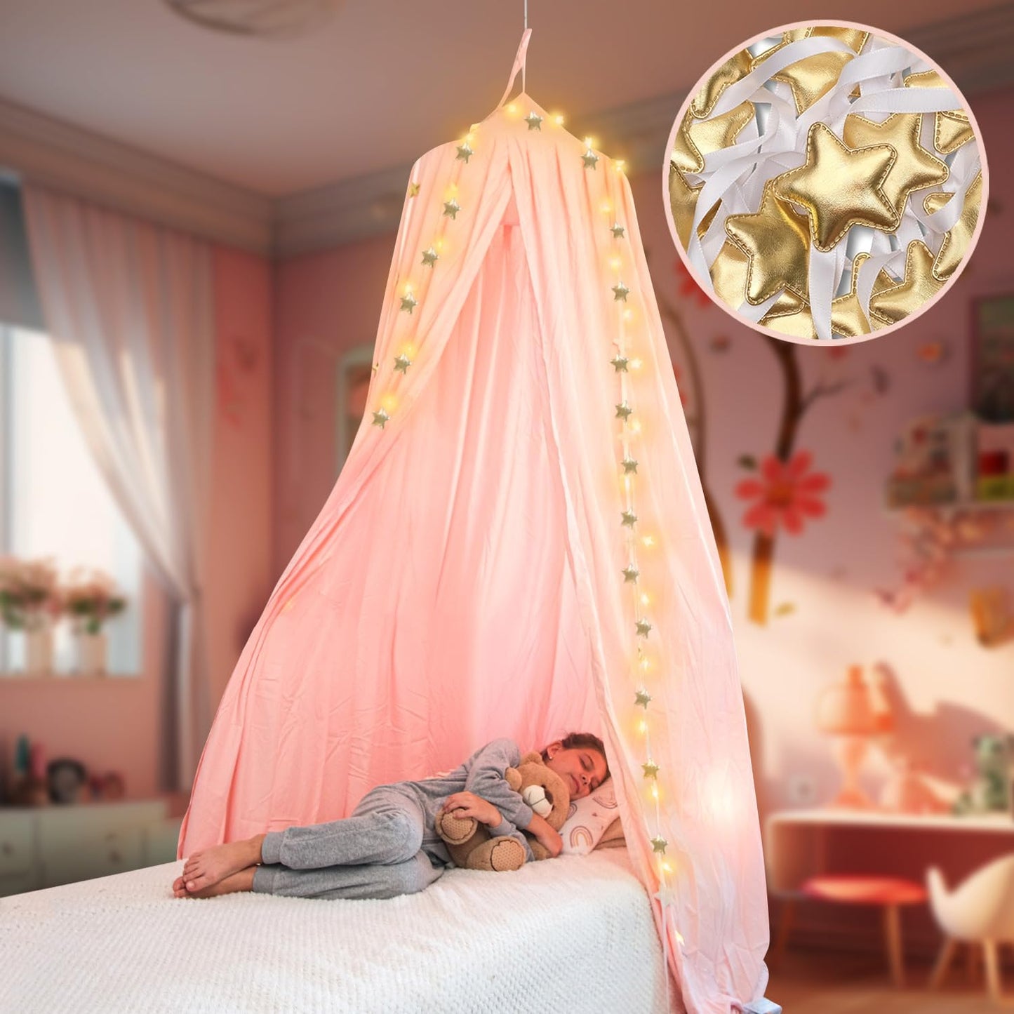 Pink Canopy with Stars