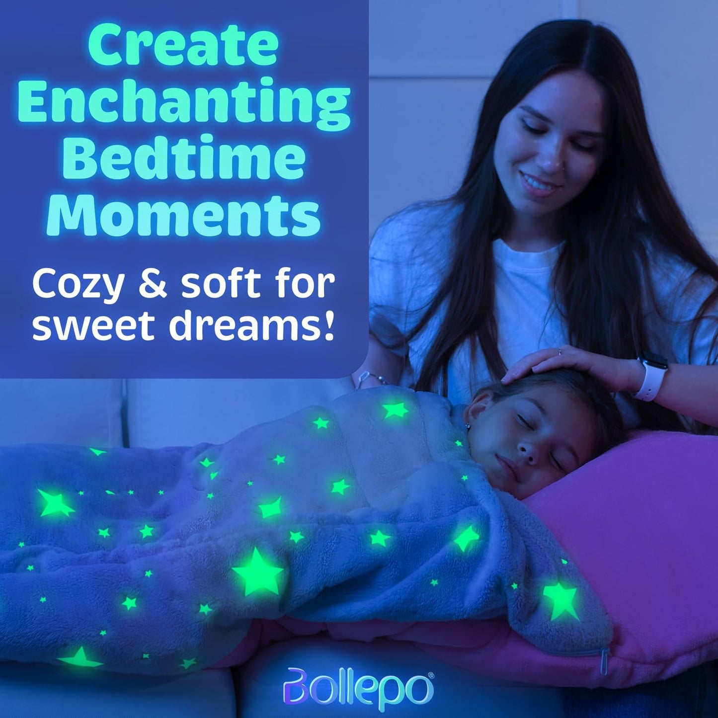 Rainbow Sleeping Bag - Glowing Stars
