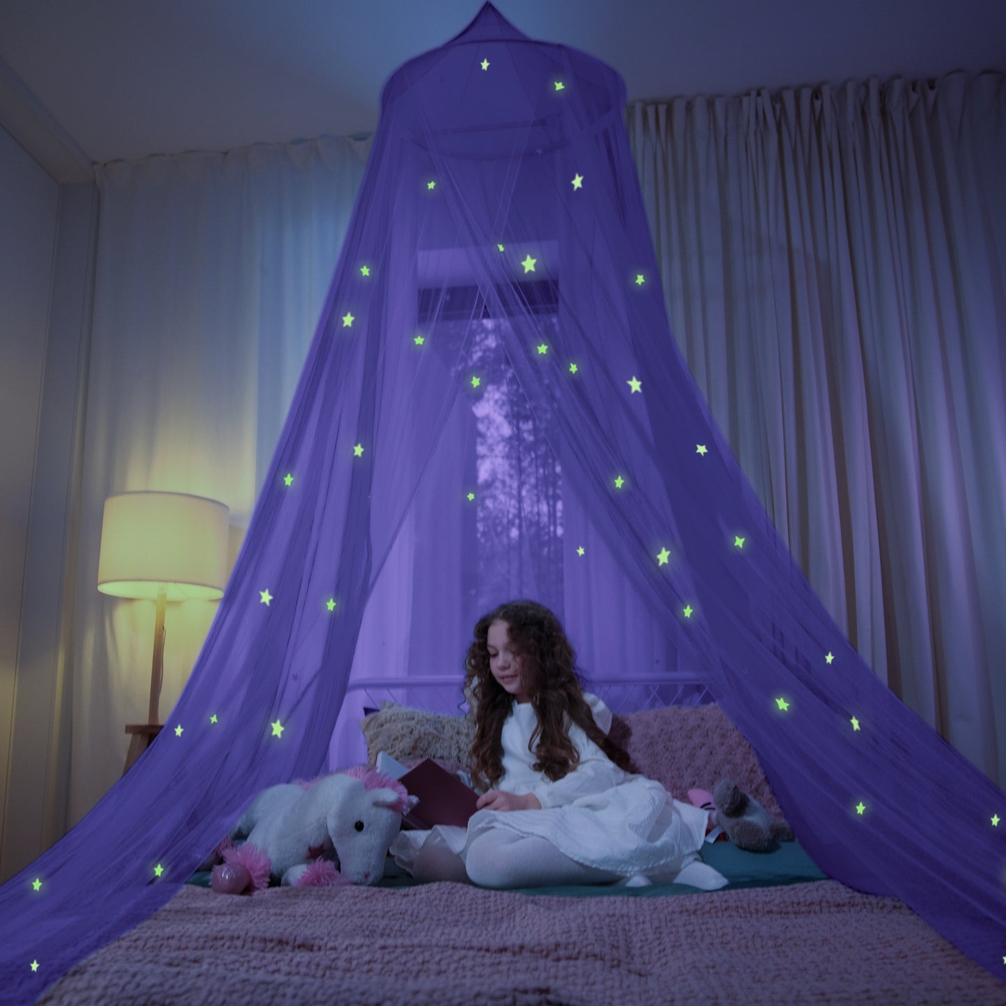 Purple Canopy with Stars