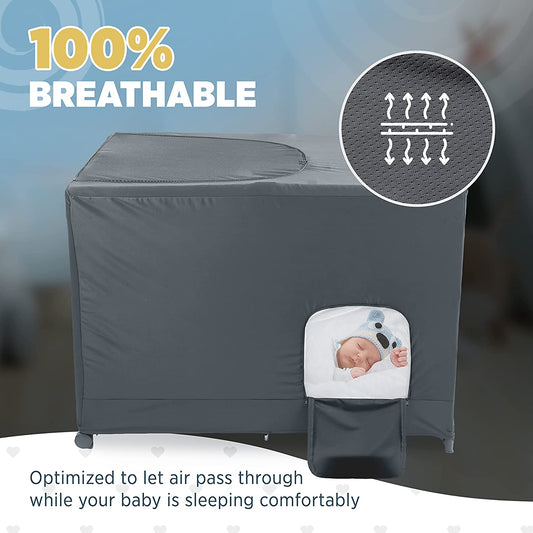 Crib Blackout Cover - Gray