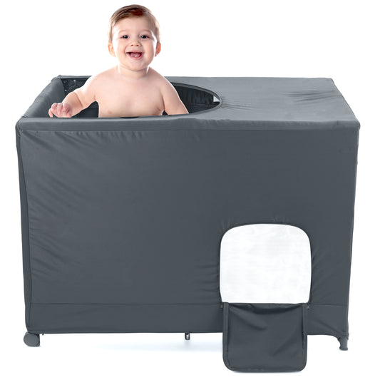 Crib Blackout Cover - Gray